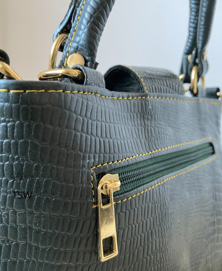 Olive Green Leather Handbag Styleinthesway 