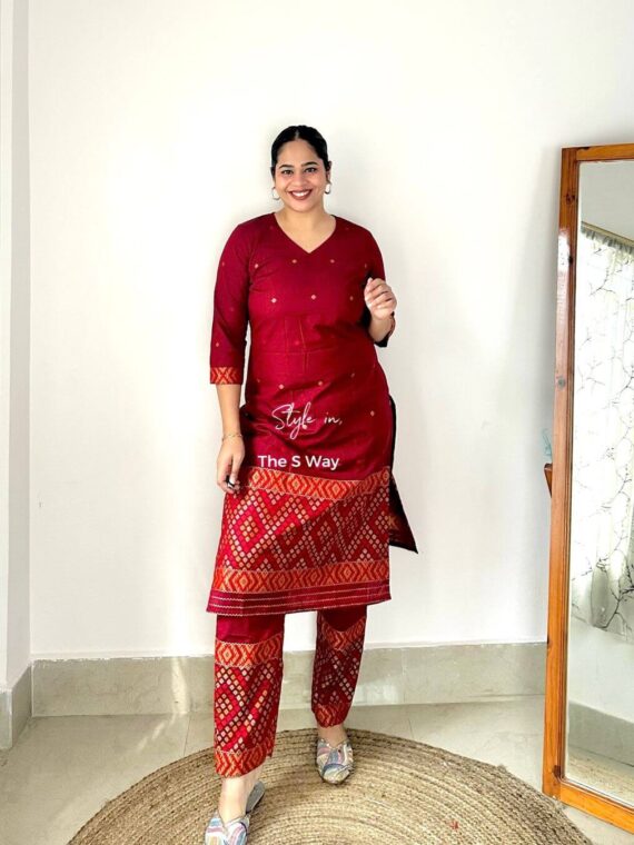 Mridula Co- Ords Set - Maroon